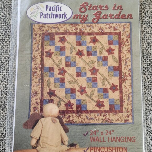 Stars in My Garden Quilt Pattern & Pincushion Pattern - Picture 1 of 3
